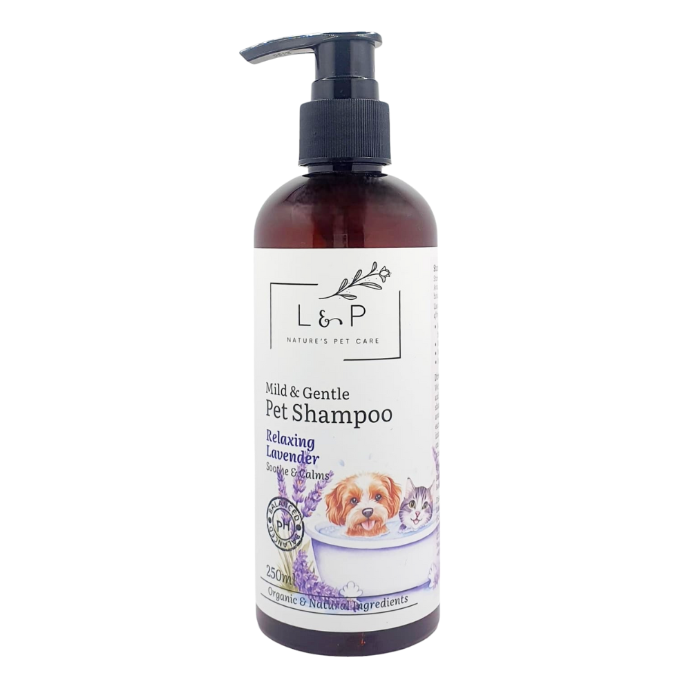 Mild & Gentle Pet Shampoo, Relaxing Lavender, Soothe, Calms, L&P Organic and Natural