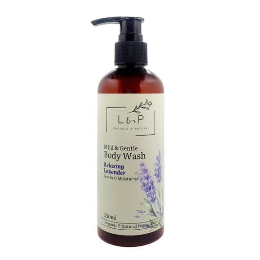 Mild & Gentle Body Wash, Relaxing Lavender, Soothe, Moisturize, L&P Organic and Natural