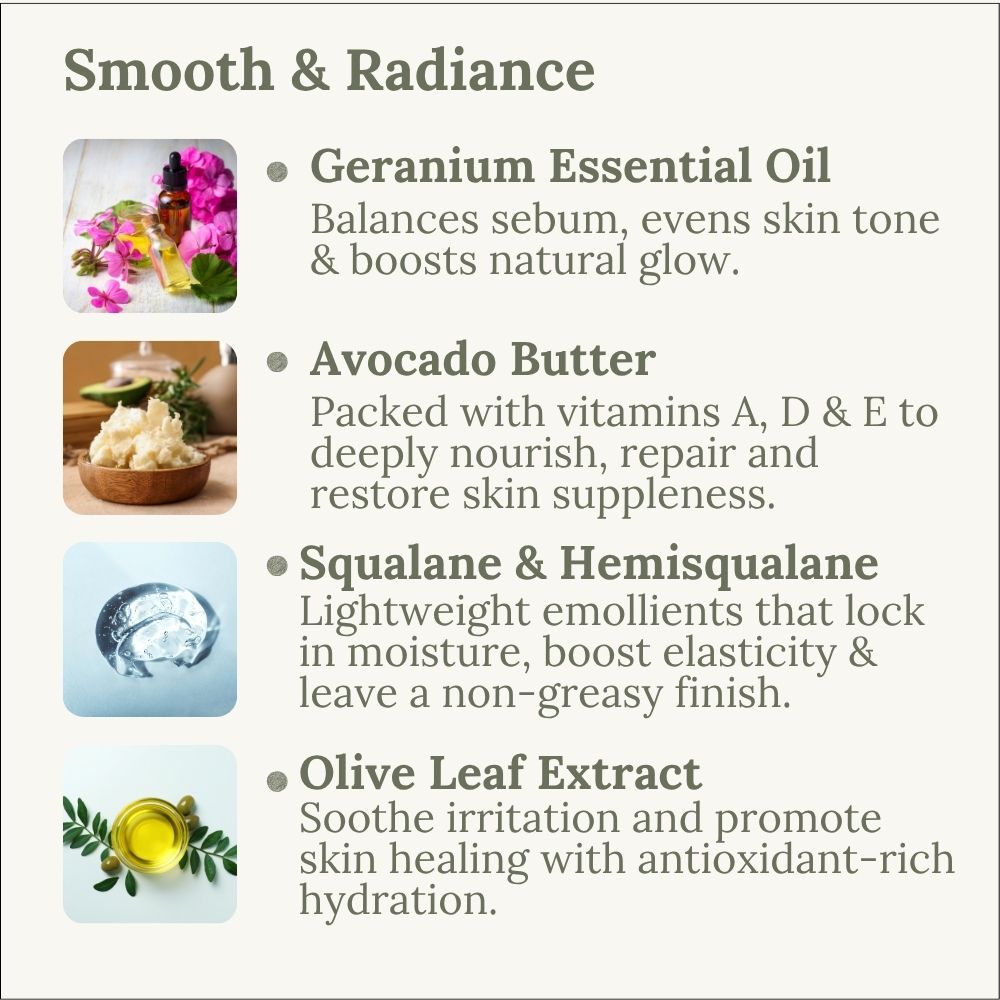 Nourish & Hydrating Whipped Body Butter, 200g, Floral Geranium, Glow, Smooth, L&P Organic and Natural