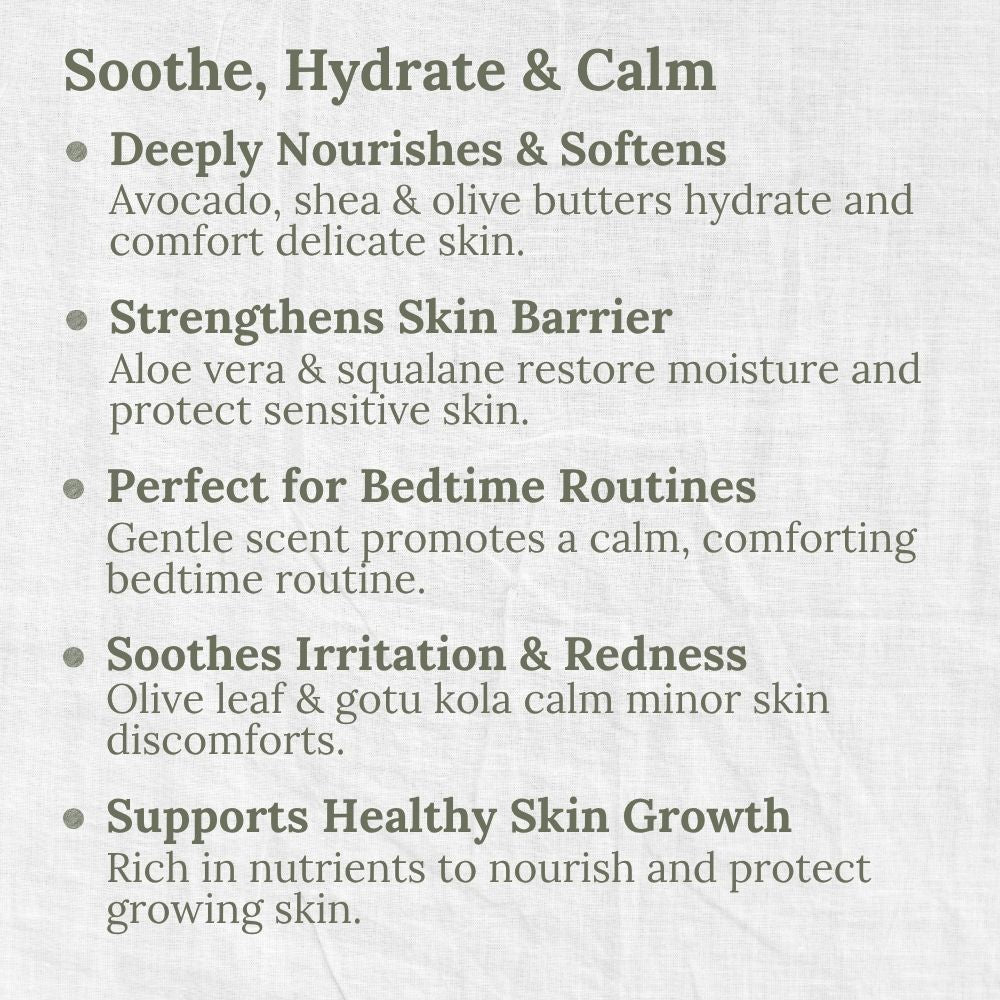 Nourish & Hydrating Body Butter (Baby & Child), 100g, Soothe, Calming, L&P Organic and Natural