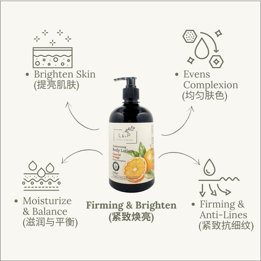 Moisturizing Body Lotion, Cheerful Orange, Brighten, Plump, L&P Organic and Natural