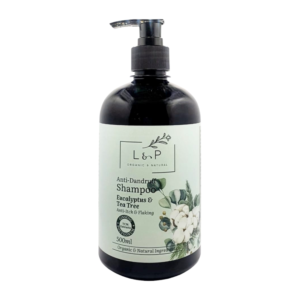 Anti Dandruff Shampoo, Eucalyptus & Tea Tree, L&P Organic and Natural