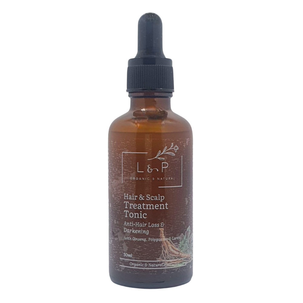 Hair & Scalp Treatment Tonic, Anti-Hair Loss & Darkening, L&P Organic and Natural