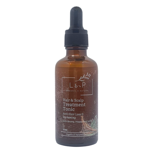 Hair & Scalp Treatment Tonic, Anti-Hair Loss & Darkening, L&P Organic and Natural