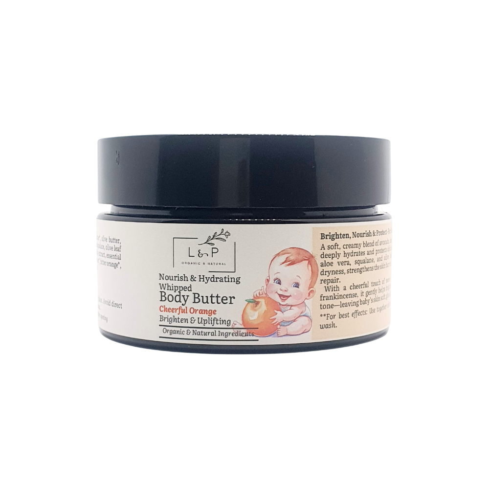 Nourish & Hydrating Body Butter (Baby & Child), 100g, Brighten, Uplift, L&P Organic and Natural
