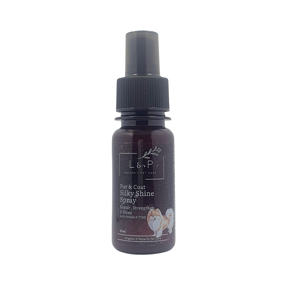 Fur & Coat Silky Shine Spray, 60ml, Repair, Strengthen, Shine, L&P Organic and Natural