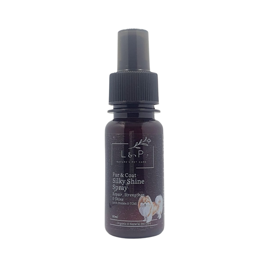 Fur & Coat Silky Shine Spray, 60ml, Repair, Strengthen, Shine, L&P Organic and Natural