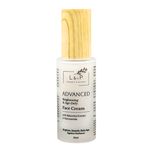 Advanced Renewal & Brightening Face Cream, 50ml, Brighten, Smooth, Anti-Aging, L&P Organic and Natural
