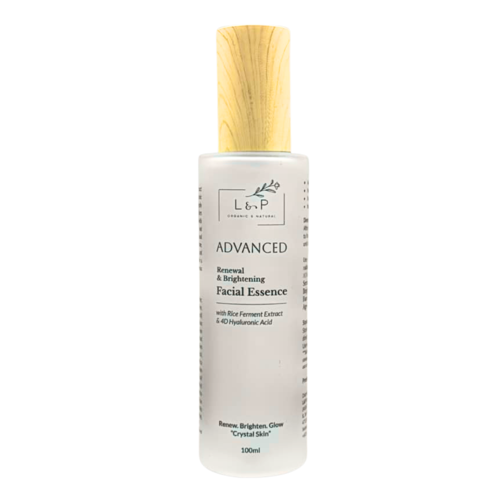Advanced Renewal & Brightening Facial Essence, 100ml, Renew, Brighten, Glow, L&P Organic and Natural