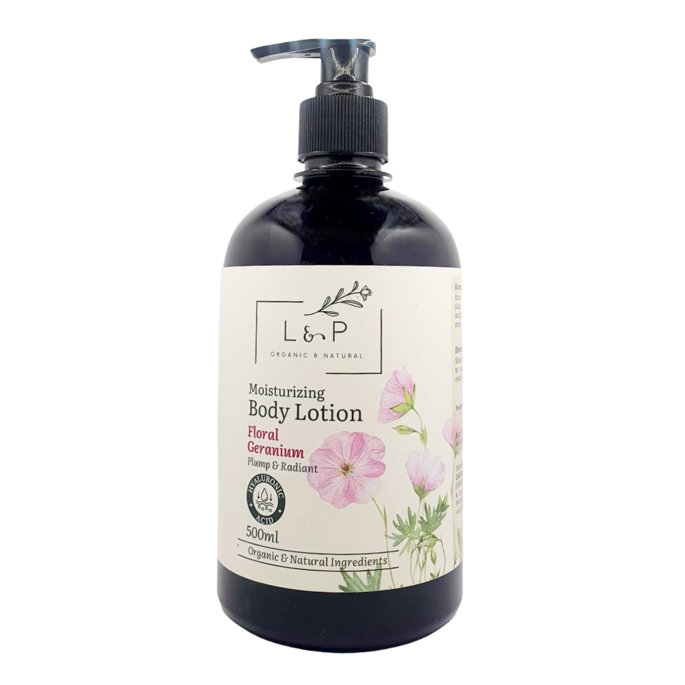 Mild & Gentle Body Lotion, Floral Geranium, L&P Organic and Natural