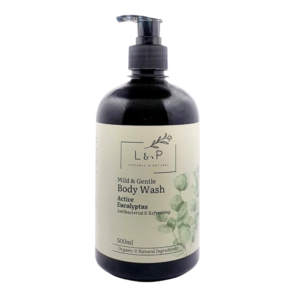 Mild & Gentle Body Wash, Active Eucalyptus, L&P Organic and Natural