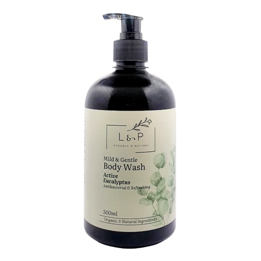 Mild & Gentle Body Wash, Active Eucalyptus, L&P Organic and Natural