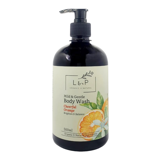 Mild & Gentle Body Wash, Cheerful Orange, L&P Organic and Natural