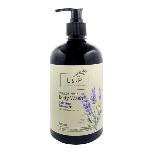 Mild & Gentle Body Wash, Relaxing Lavender, L&P Organic and Natural