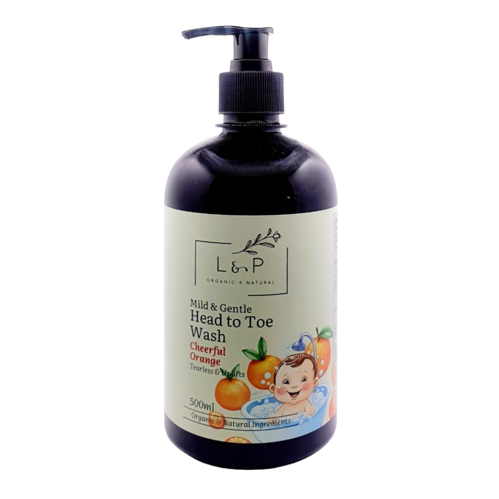 Mild & Gentle Head to Toe, Cheerful Orange, L&P Organic and Natural