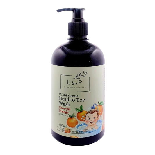 Mild & Gentle Head to Toe, Cheerful Orange, L&P Organic and Natural