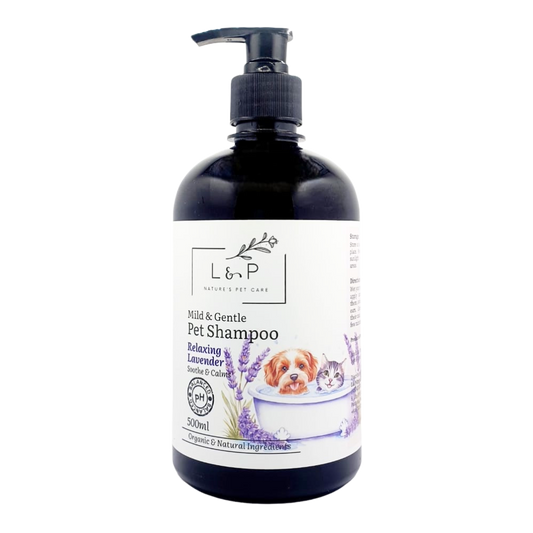 Mild & Gentle Pet Shampoo, Relaxing Lavender, L&P Organic and Natural