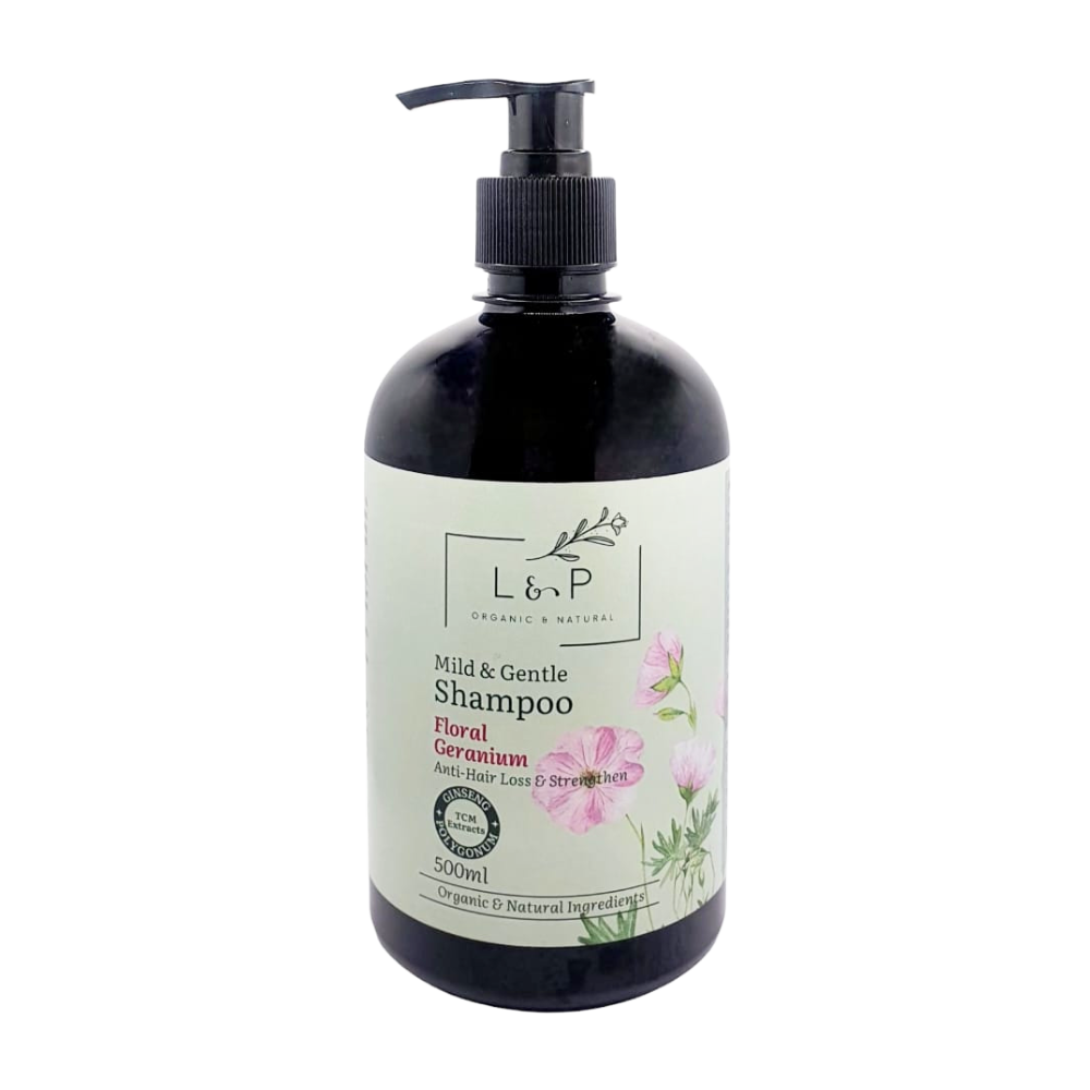 Mild & Gentle Shampoo, Floral Geranium, L&P Organic and Natural