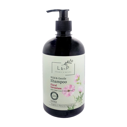 Mild & Gentle Shampoo, Floral Geranium, L&P Organic and Natural