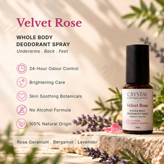 Velvet Rose, Whole Body Deodorant Spray