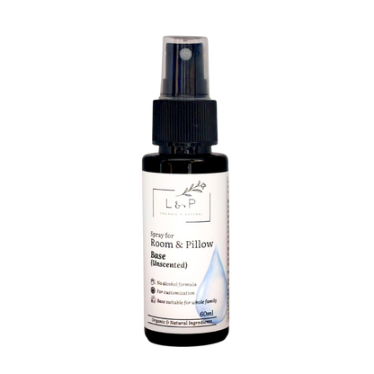 Room & Pillow Spray, Unscented Base, Unscented, Customizable, L&P Organic and Natural