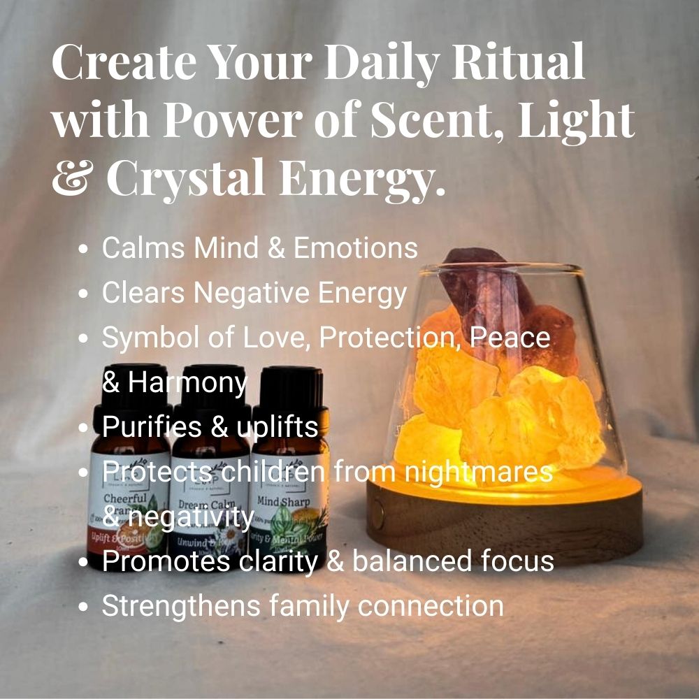 Aromatherapy Family Harmony Crystal Diffuser Set, L&P Organic and Natural