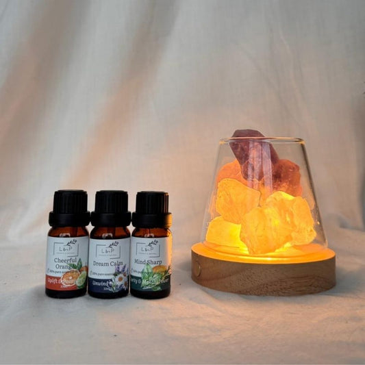 Aromatherapy Family Harmony Crystal Diffuser Set, L&P Organic and Natural