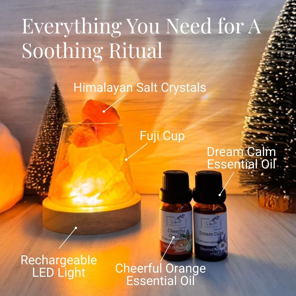Aromatherapy Glow Himalayan Salt Diffuser Set, L&P Organic and Natural