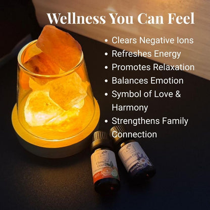 Aromatherapy Glow Himalayan Salt Diffuser Set, L&P Organic and Natural