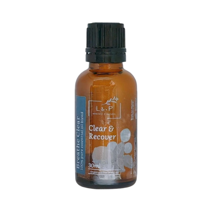 Organic Essential Oil Blend, Breathe Clear, Clear, Recover, L&P Organic and Natural