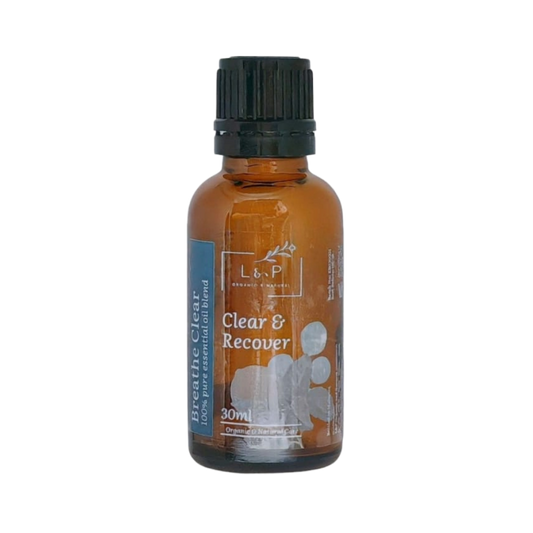 Organic Essential Oil Blend, Breathe Clear, Clear, Recover, L&P Organic and Natural