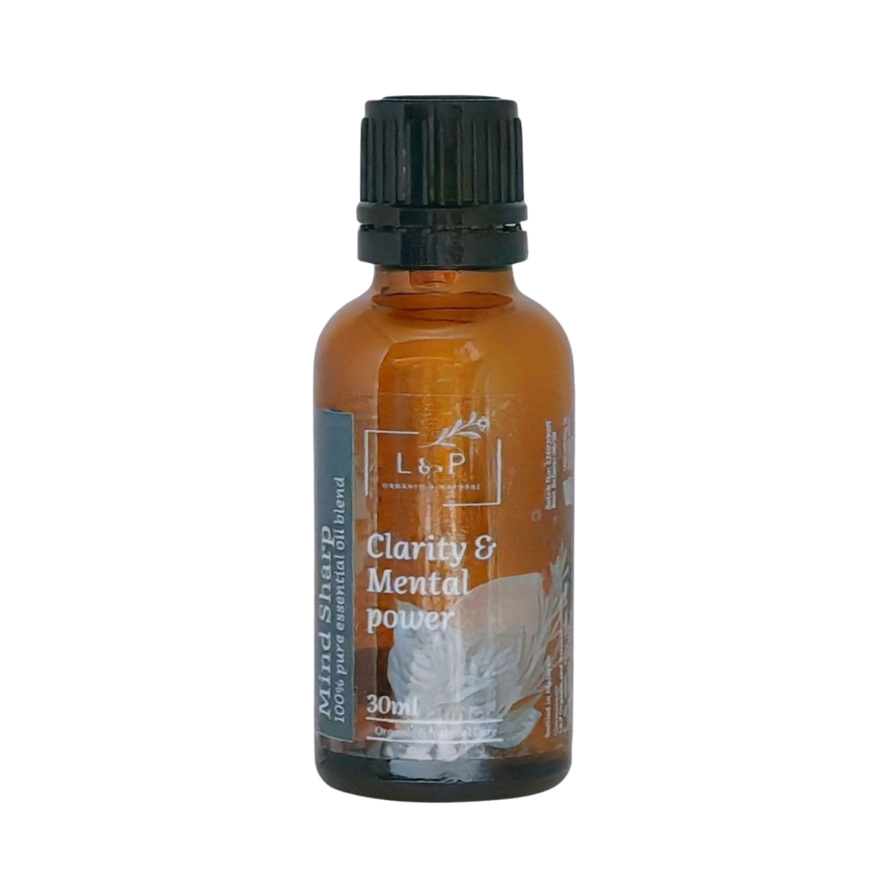 Organic Essential Oil Blend, Mind Sharp, Clarity, Mental Power, L&P Organic and Natural