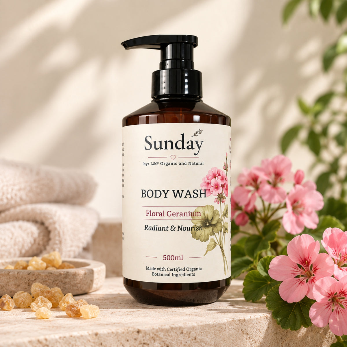 Mild & Gentle Body Wash, Floral Geranium