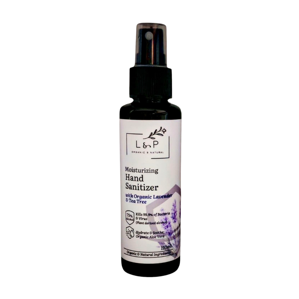 Moisturizing Hand Sanitizer, Lavender & Tea Tree, Anti-microbial, Moisturizing, L&P Organic and Natural
