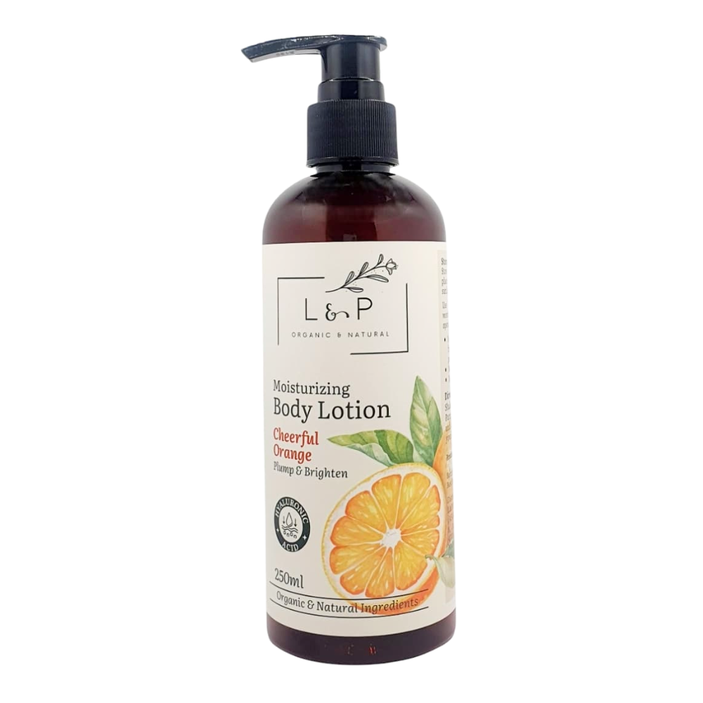 Moisturizing Body Lotion, Cheerful Orange, Brighten, Plump, L&P Organic and Natural