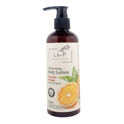 Moisturizing Body Lotion, Cheerful Orange, Brighten, Plump, L&P Organic and Natural