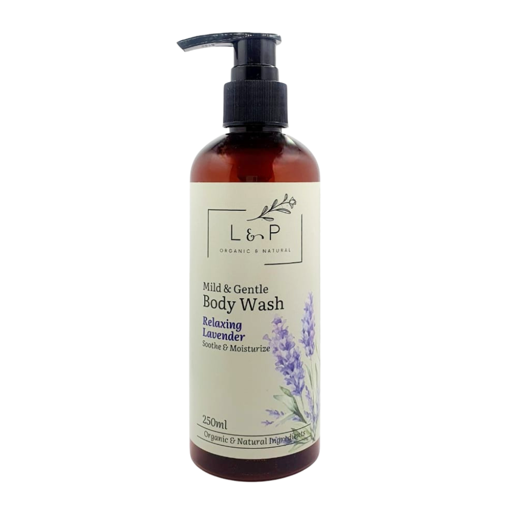 Mild & Gentle Body Wash, Relaxing Lavender, Soothe, Moisturize, L&P Organic and Natural