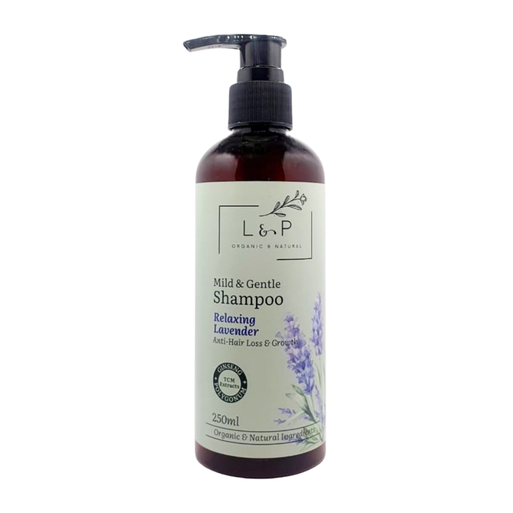 Mild & Gentle Shampoo, Lavender, Anti-Hair Loss, Growth, L&P Organic and Natural