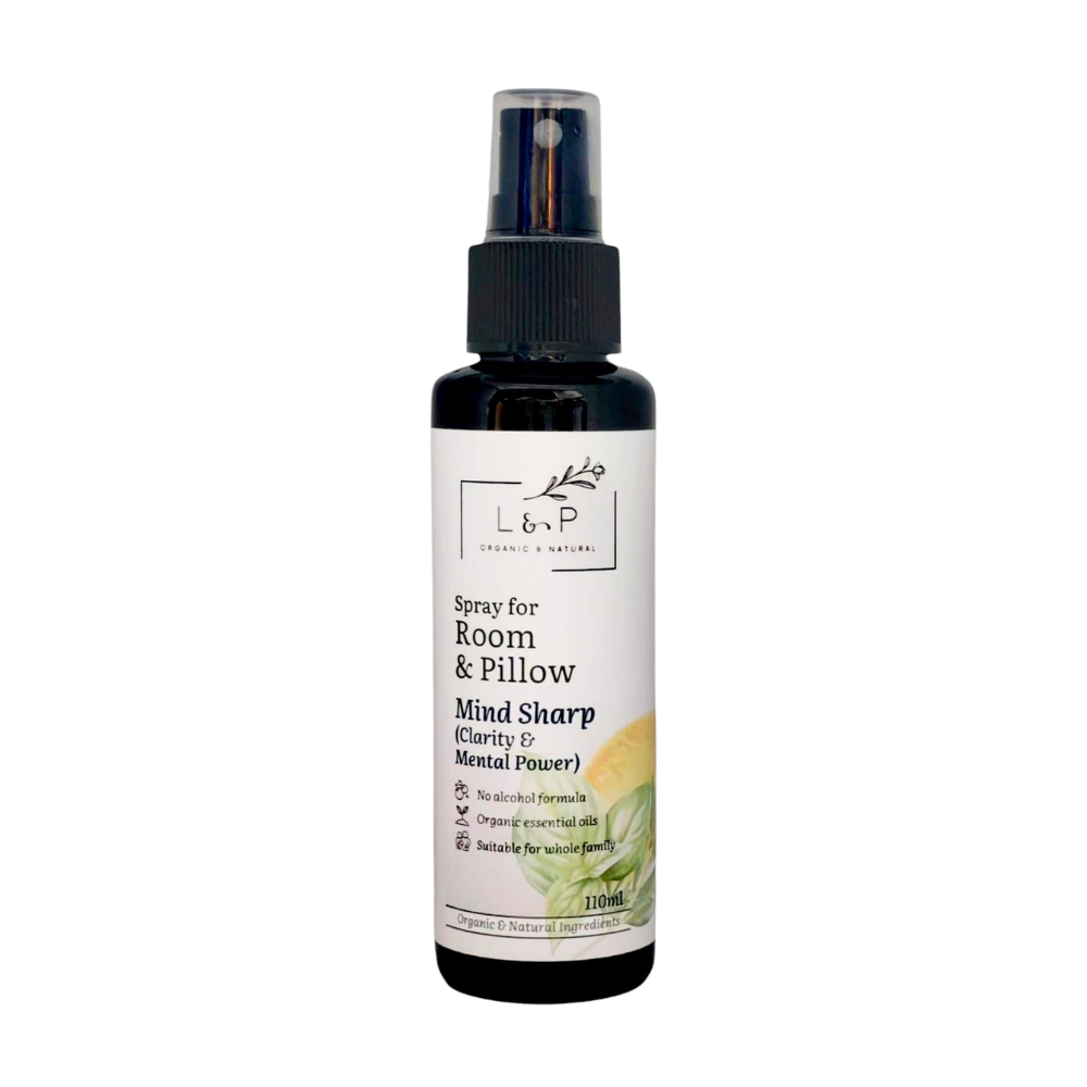 Room & Pillow Spray, Mind Sharp, Clarity, Mental Power, L&P Organic and Natural