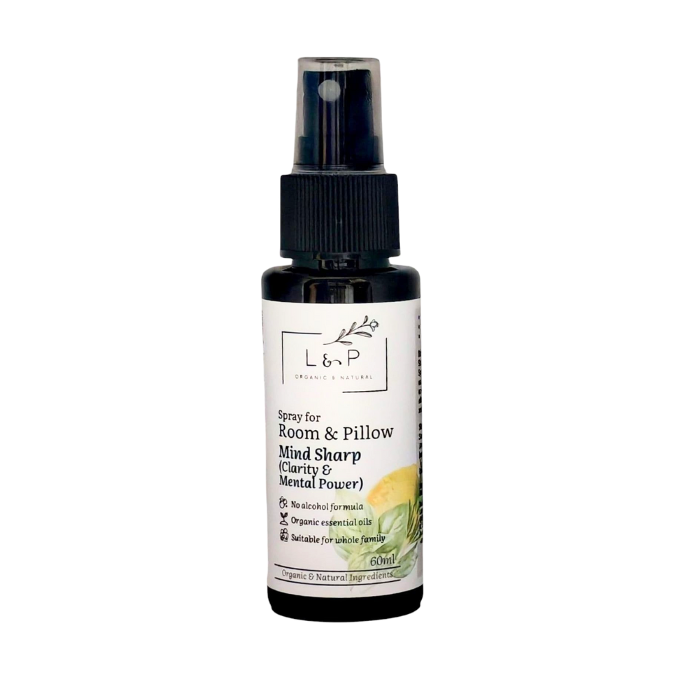 Room & Pillow Spray, Mind Sharp, Clarity, Mental Power, L&P Organic and Natural