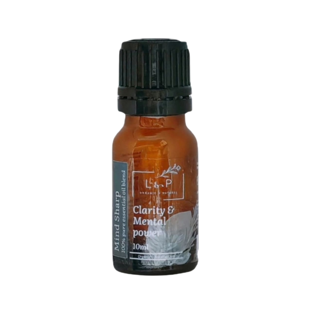 Organic Essential Oil Blend, Mind Sharp, Clarity, Mental Power, L&P Organic and Natural