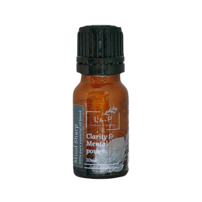 Organic Essential Oil Blend, Mind Sharp, Clarity, Mental Power, L&P Organic and Natural
