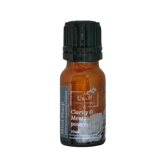 Organic Essential Oil Blend, Mind Sharp, Clarity, Mental Power, L&P Organic and Natural