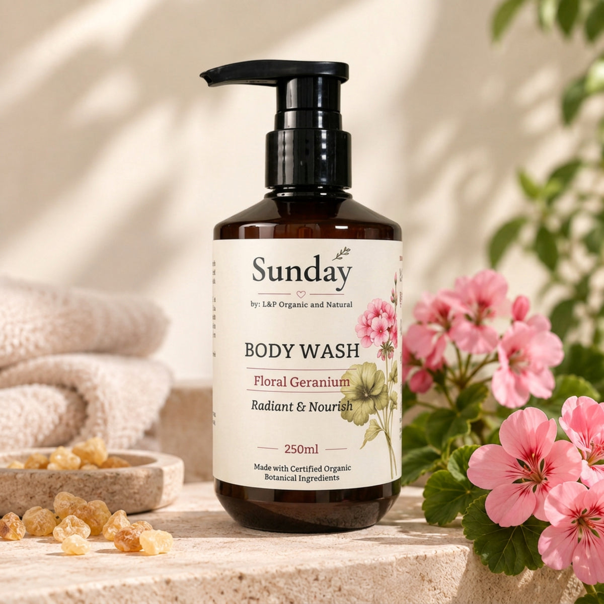 Mild & Gentle Body Wash, Floral Geranium