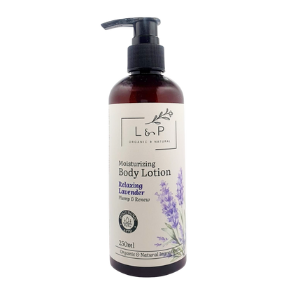 Moisturizing Body Lotion, Relaxing Lavender, Renew, Plump, L&P Organic and Natural