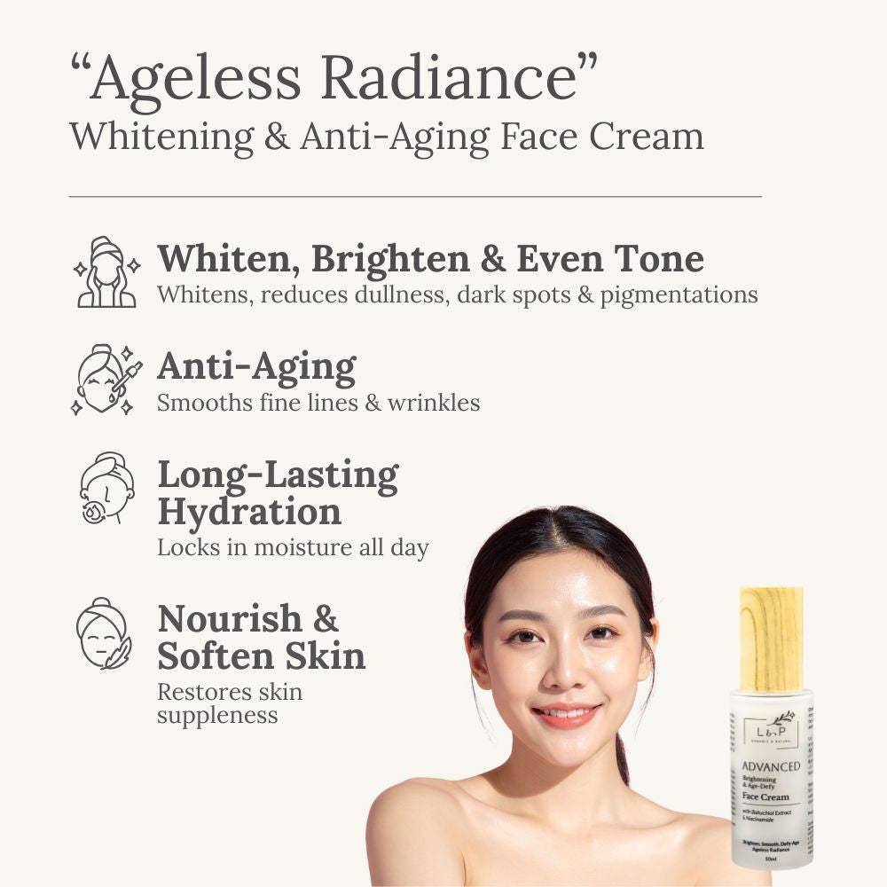 Advanced Renewal & Brightening Face Cream, 50ml, Brighten, Smooth, Anti-Aging, L&P Organic and Natural