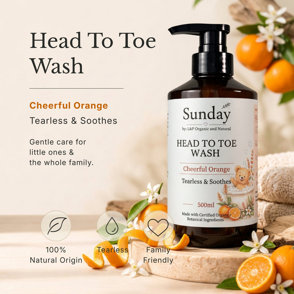 Head to Toe Wash, Cheerful Orange