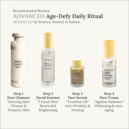 Advanced Renewal & Brightening Facial Essence, 100ml, Renew, Brighten, Glow, L&P Organic and Natural