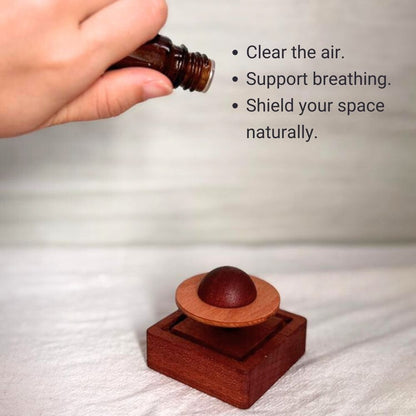 Aromatherapy Wooden Saturn Diffuser Set, L&P Organic and Natural