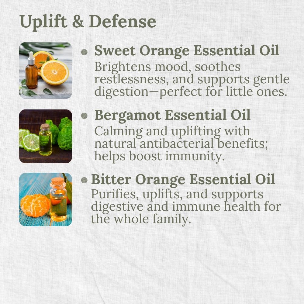 Organic Essential Oil Blend, Cheerful Orange, Uplift, Defense, L&P Organic and Natural